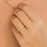 Stunning 0.3 TCW Round Moissanite Stones Saddie Braided Wedding Bands 9