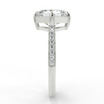 Stunning 2.0 CT Asscher Moissanite Engagement Ring with Pave Design 7