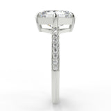 Stunning 2.0 CT Asscher Moissanite Engagement Ring with Pave Design 7