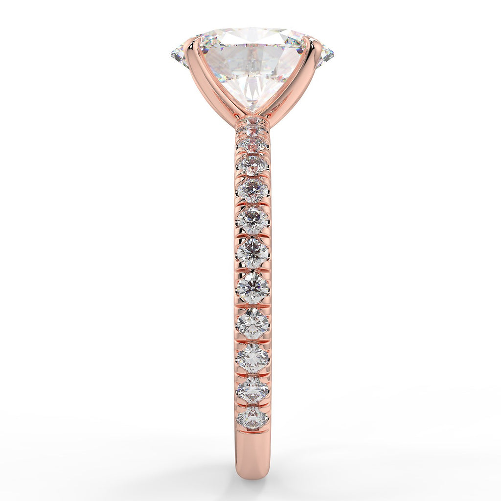 Stunning 2.11 CT Oval Moissanite Engagement Ring with Pave Design 10