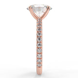 Stunning 2.11 CT Oval Moissanite Engagement Ring with Pave Design 10