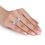 Round Cut Cubic Zirconia in 925 Sterling Silver Wedding Bands 9