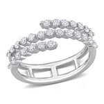 Round Cut Cubic Zirconia in 925 Sterling Silver Wedding Bands 7