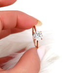 Stunning 2.0 CT Round Moissanite Engagement Ring with Solitaire Design 7