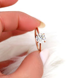 Stunning 2.0 CT Round Moissanite Engagement Ring with Solitaire Design 7