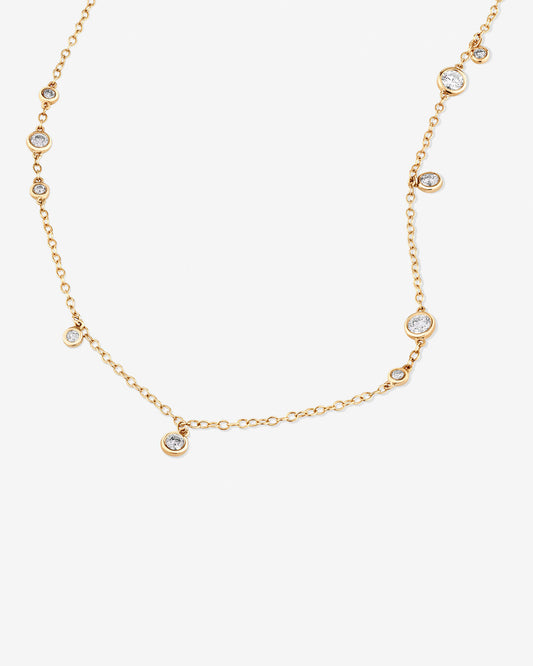Round Cut Cubic Zirconia in 925 Sterling Silver Necklace 2