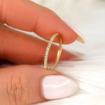Stunning 0.10 TCW Round Moissanite Stones Half Eternity Wedding Bands 2