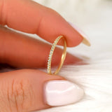 Stunning 0.10 TCW Round Moissanite Stones Half Eternity Wedding Bands 2