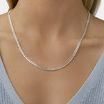 Round Cut Cubic Zirconia in 925 Sterling Silver Necklace 4