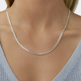 Round Cut Cubic Zirconia in 925 Sterling Silver Necklace 4
