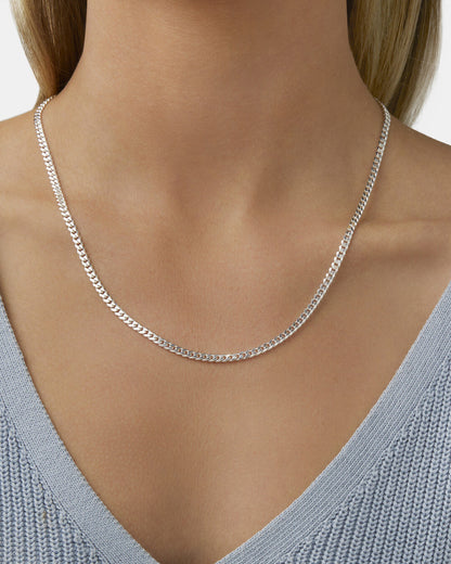 Round Cut Cubic Zirconia in 925 Sterling Silver Necklace 4