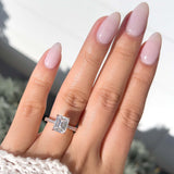 Stunning 3 CT Emerald Moissanite Engagement Ring Pave Design 5