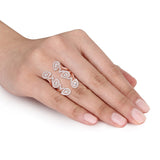 Round Cut Cubic Zirconia in 925 Sterling Silver Wedding Bands 8