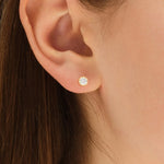 0.50 TCW Round Cut Moissanite Stud Earrings in Gold 6