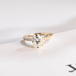 Stunning 1.0 - 2.0 CT Oval Moissanite Engagement Ring with Pave Design 1