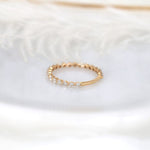 Stunning 0.55 TCW Round Moissanite Stones Full Eternity Wedding Band 1