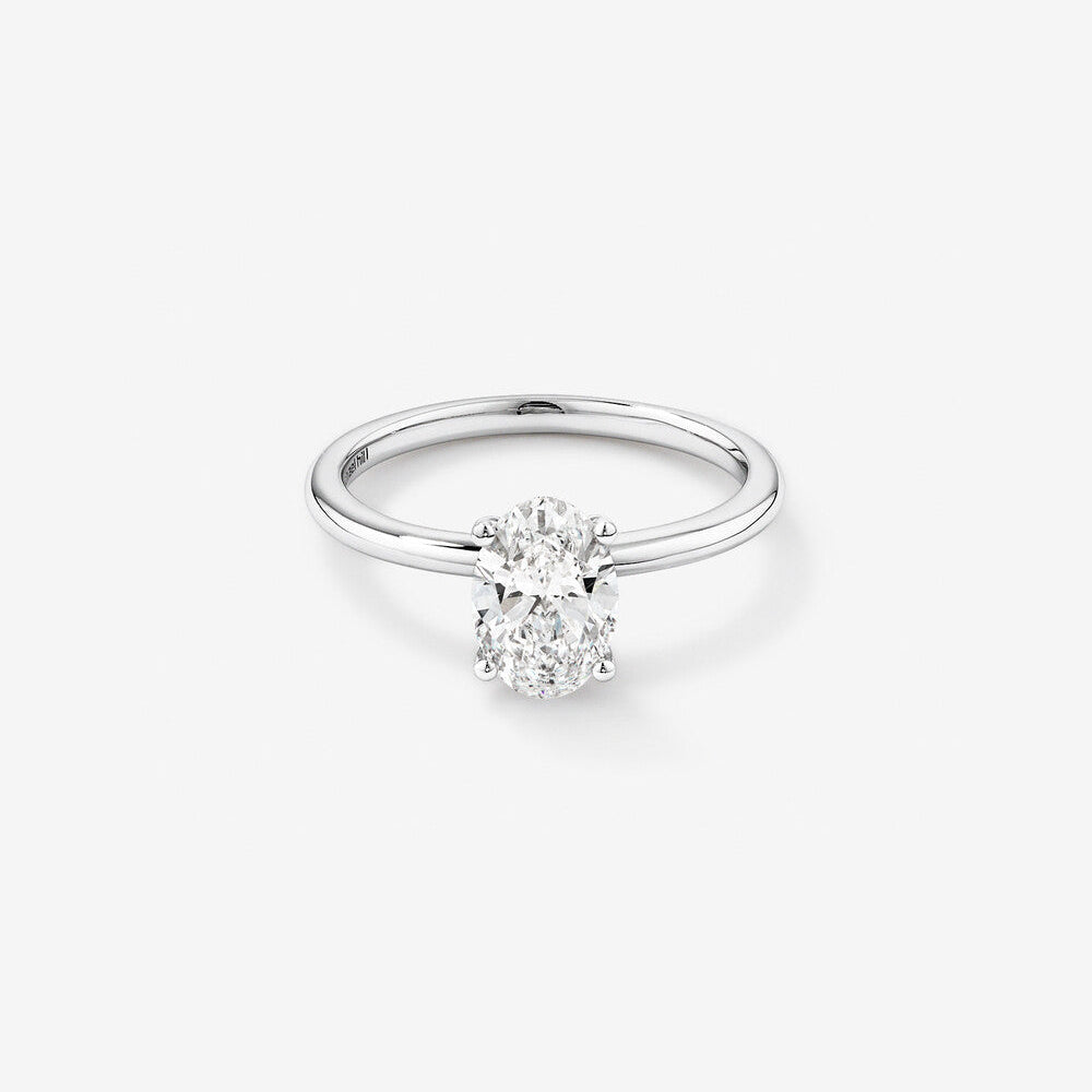 Stunning 1.25 CT Oval Moissanite Engagement with Ring Solitaire Design 1