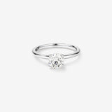 Stunning 1.0 CT Round Moissanite Solitaire Design Engagement Ring 1