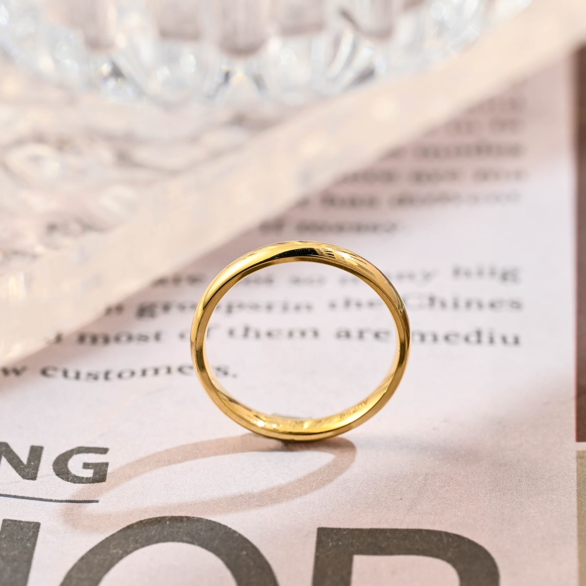 Simple Classic Moissanite Wedding Band 3
