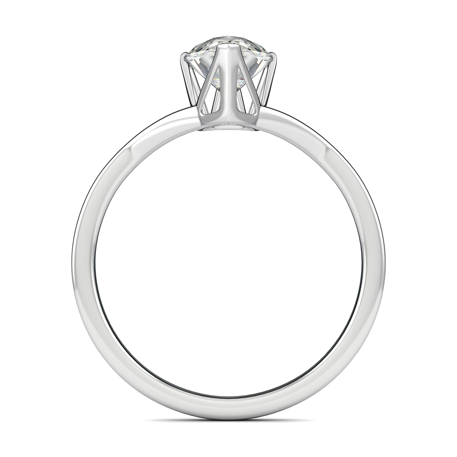 Stunning 0.5 CT Pear Moissanite Stones Engagement Ring In Solitaire Design 3