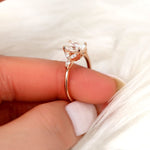 Stunning 1.5 CT Cushion Moissanite Engagement Ring with Cluster Design 9