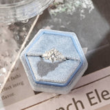 Stunning 2.0 CT Oval Moissanite Engagement Ring with Cluster Design 7