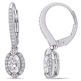 Round Cut Cubic Zirconia in 925 Sterling Silver Earrings 4