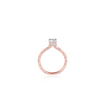Stunning 1.0 CT Round Moissanite Engagement Ring with Hidden Halo Design 3