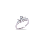 Stunning 1.50 CT Pear Moissanite Engagement Ring with Cluster Design 5