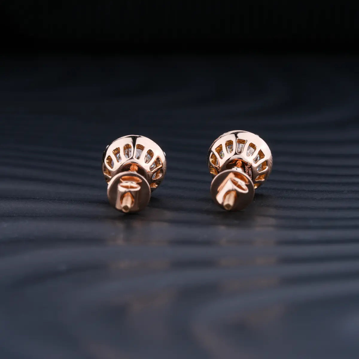 2.0 TCW Round Cut Moissanite Stud Earrings in Gold 4