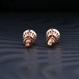 2.0 TCW Round Cut Moissanite Stud Earrings in Gold 4