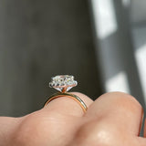 Stunning 1.01 CT Round Moissanite Engagement Ring with Halo Design 3