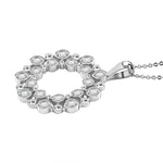 Round Cut Cubic Zirconia in 925 Sterling Silver Necklace 4