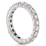 Stunning 2.33 CT Round Moissanite Stones Full Eternity Wedding Bands 4