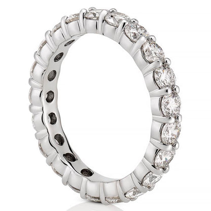 Stunning 2.33 CT Round Moissanite Stones Full Eternity Wedding Bands 4