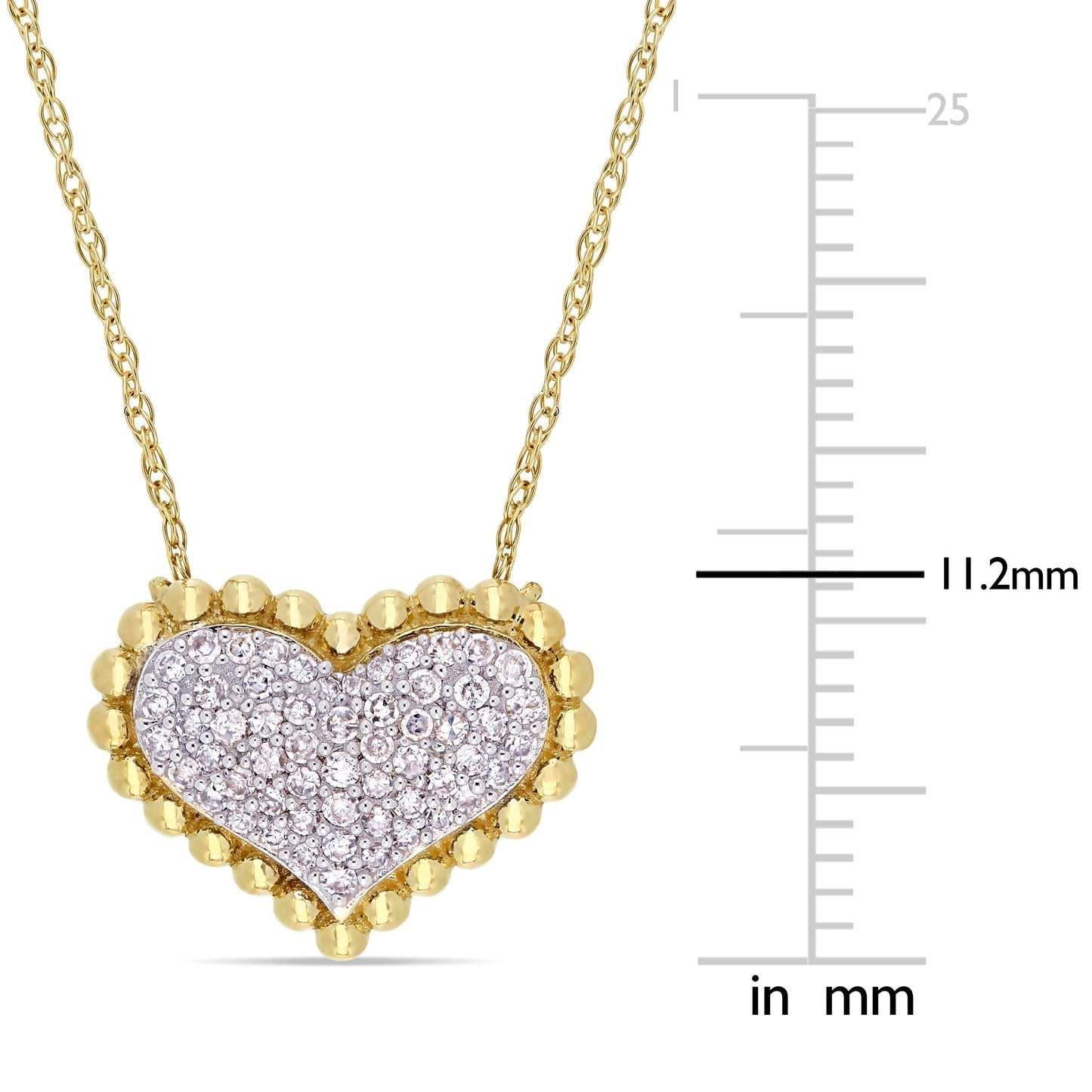 Round Cut Cubic Zirconia in 925 Sterling Silver Necklace 13