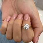 Classic 2.0 CT Round Moissanite Engagement Ring with Solitaire Design 5