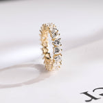 Stunning 0.5 TCW Heart Moissanite Stones Full Eternity Wedding Band 7