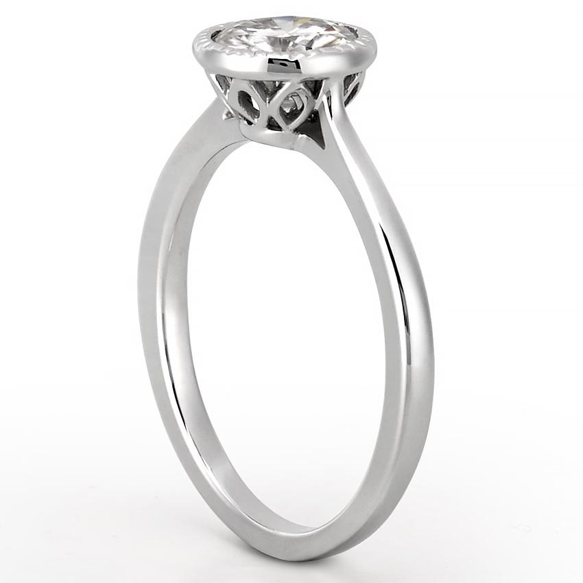 Stunning 0.50-1.50 CT Round Moissanite Engagement Ring With Bezel Design 4