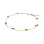 1.75 TCW Round Amethyst Lab Made Diamond- February Birthstone Bracelets 4