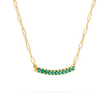 2 CT Round Emerald Lab Made Diamond-May Birthstone Necklace 5