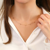 Customized Letter Name Necklace in Solid Gold 7