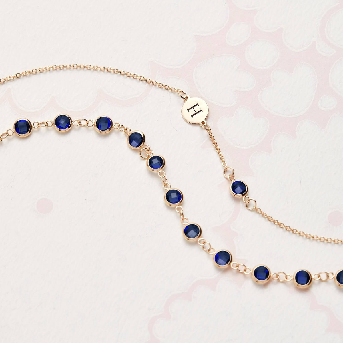 0.25 CT Round Sapphire Lab Made Diamond- September Birthstone Bracelet 5