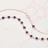 0.25 CT Round Sapphire Lab Made Diamond- September Birthstone Necklace 5