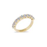 Stunning 0.30 TCW Round Moissanite Stones Half Eternity Wedding Band 6