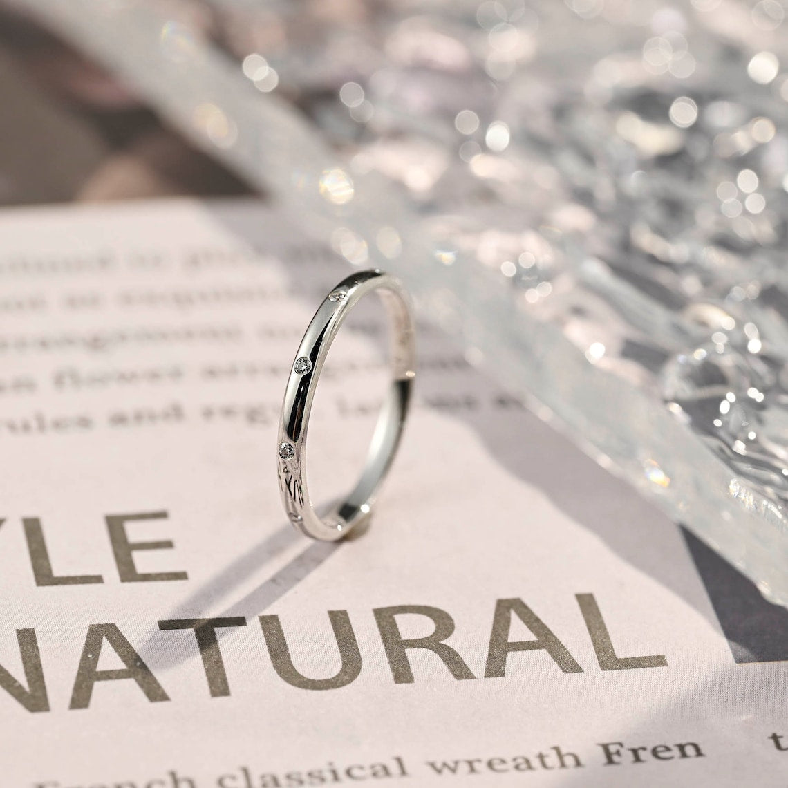 0.2 TCW Round Cut Moissanite Bridal Wedding Band 9
