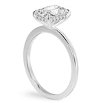 Stunning 1.0- 2.0 CT Radiant Moissanite Engagement Ring with Hidden Halo Design 3
