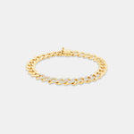 Round Cut Cubic Zirconia in 925 Sterling Silver Bracelet 1