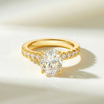 Stunning 3.0 CT Oval Moissanite Engagement Ring with  Pave Design 5