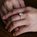 Stunning 1.0 - 2.0 CT Oval Moissanite Engagement Ring with Pave Design 4